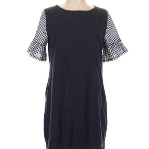 J. Crew Gingham Navy Dress